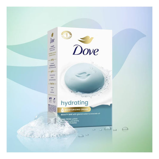 Dove Beauty Bar Women's Bath Soap Hydrating, 3.75 oz 4 Bars