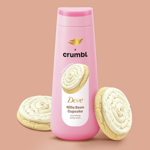 Dove Crumbl Moisturizing Liquid Body Wash Nilla Bean Cupcake, 20 oz
