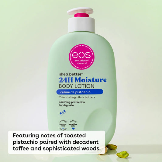eos Shea Better Body Lotion- Crème de Pistachio, Soothes Dry Skin, 16 fl oz