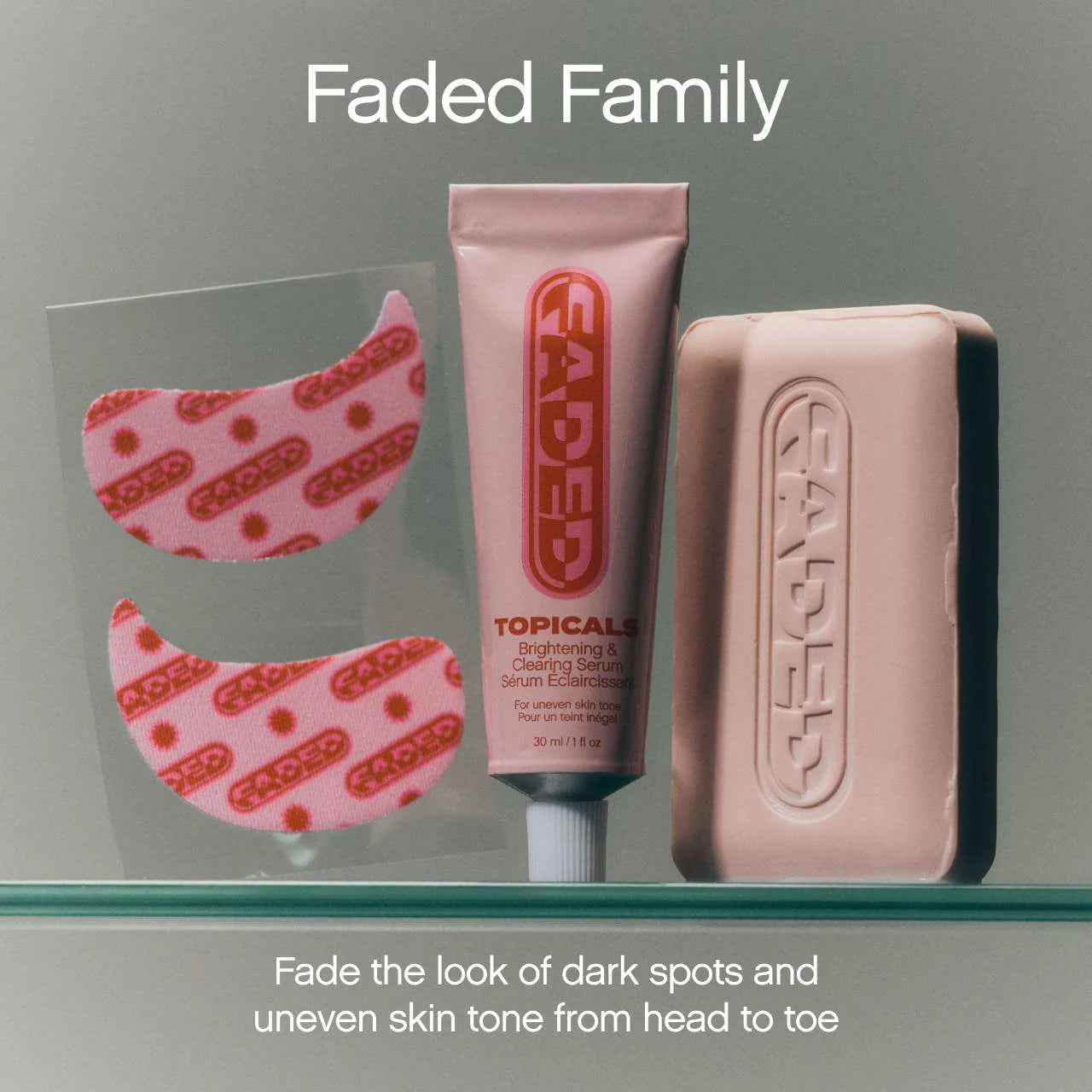 Topicals Faded Brightening Bundle for Discoloration on Face & Body (UNSCENTED)