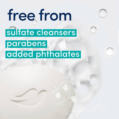 Dove Beauty Bar Women's Bath Soap Sensitive, 3.75 oz 8 Bars