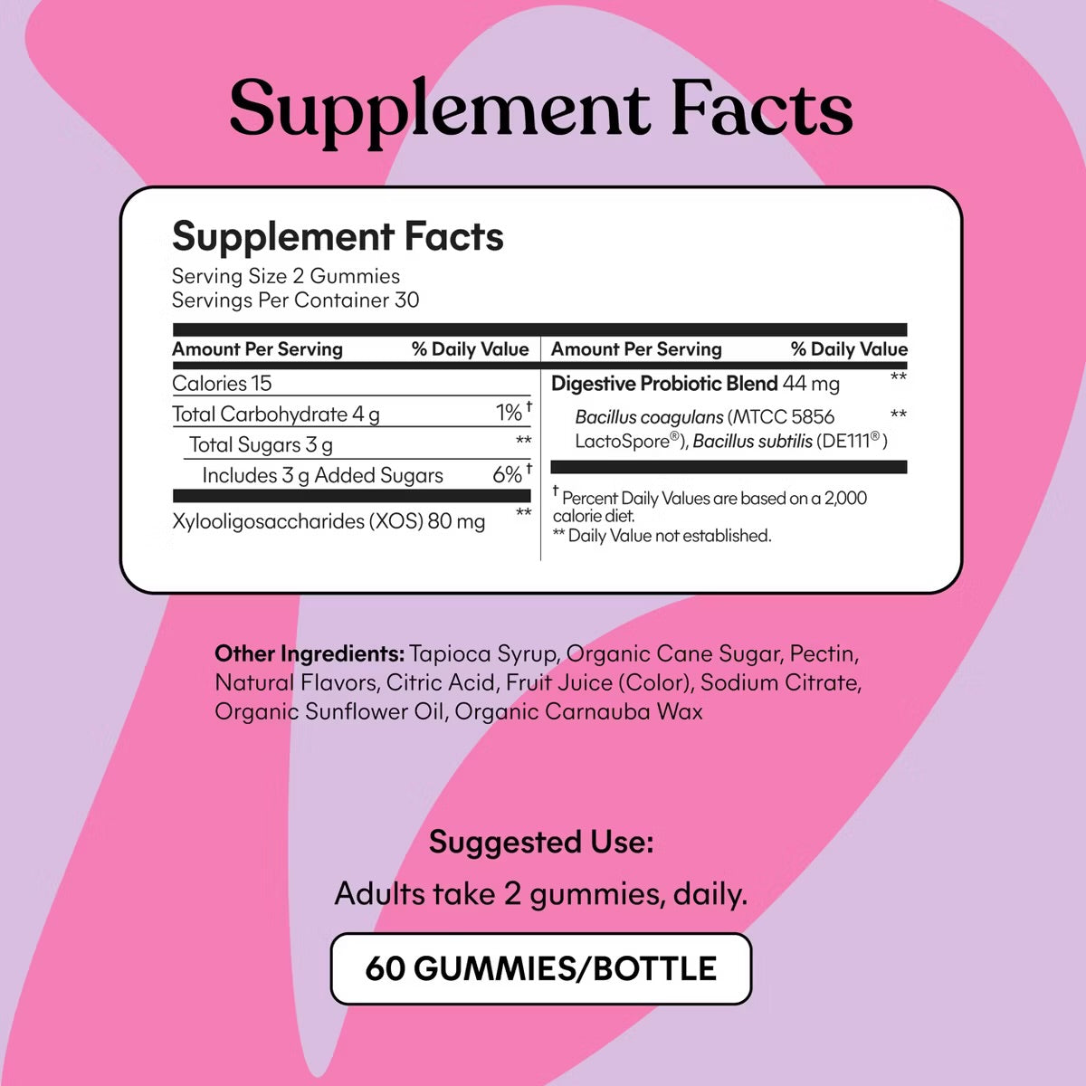 Lemme Debloat Daily Digestive Probiotic Vegan Gummies - 60ct (PRE-ORDER )