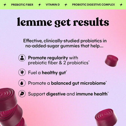 REE-ORDER - Lemme Fiber and Probiotic Gummies - 60ct (PRE-ORDER )