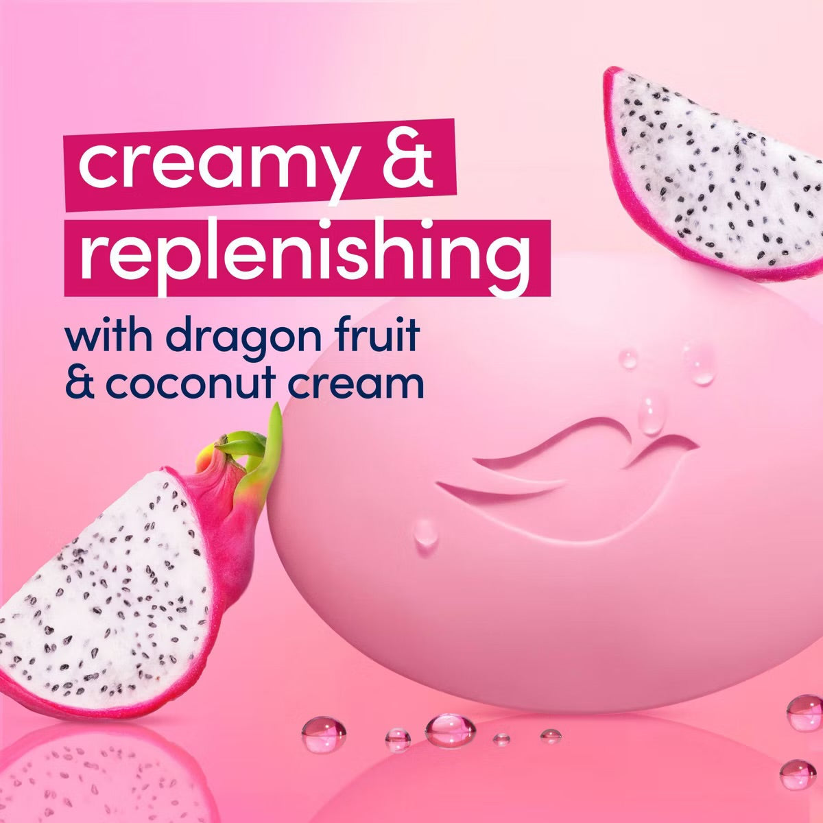 Dove Beauty Bar Women's Bath Soap Dragonfruit, 3.75 oz 4 Bars