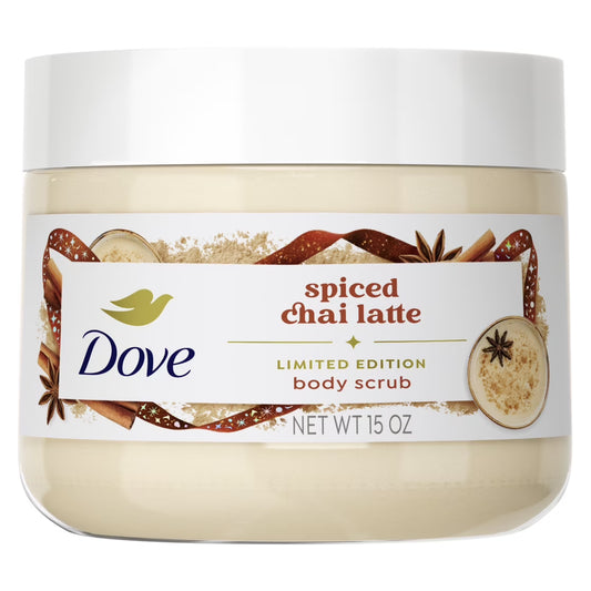Dove Limited Edition Holiday Treats Body Scrub Spiced Chai Latte, 15 oz