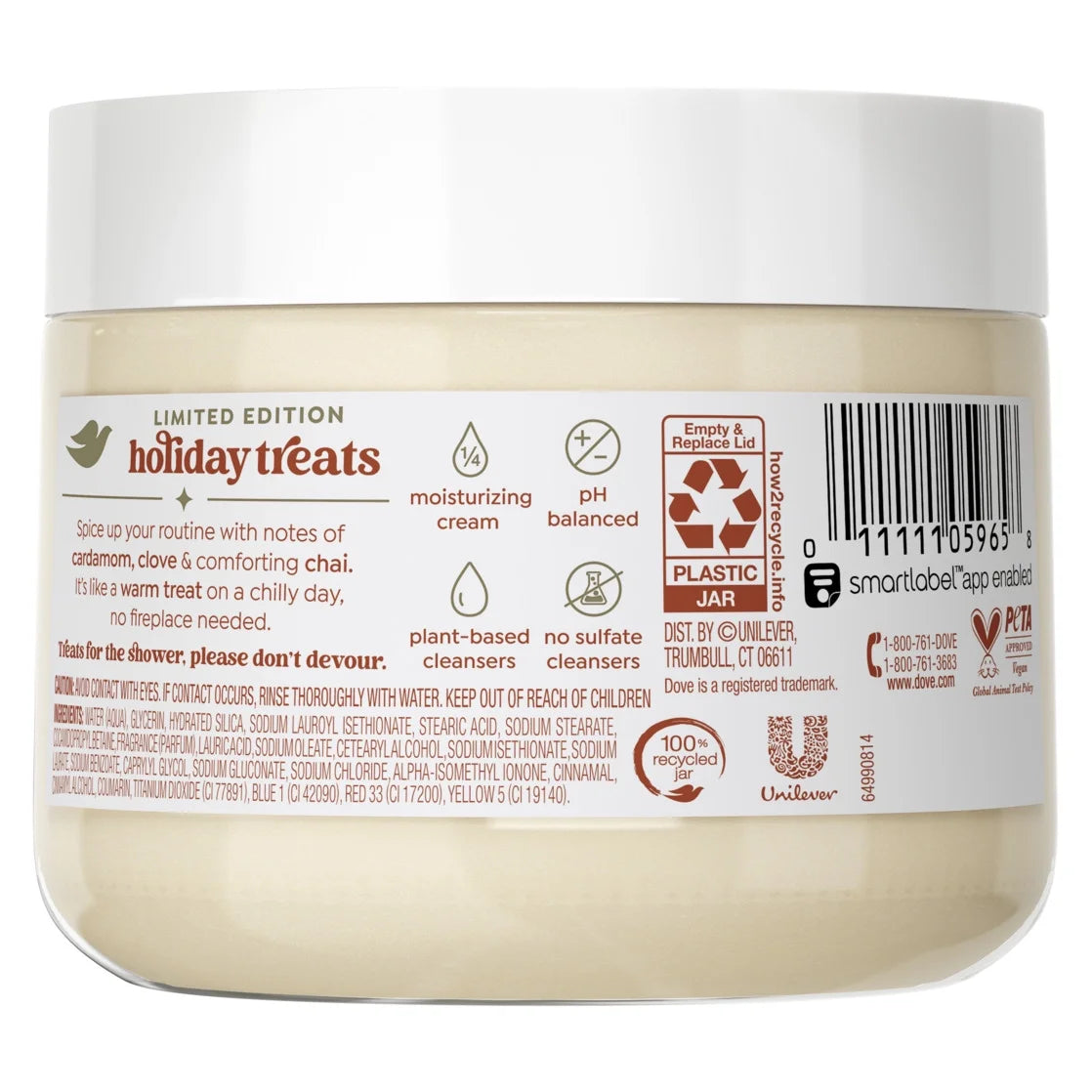 Dove Limited Edition Holiday Treats Body Scrub Spiced Chai Latte, 15 oz