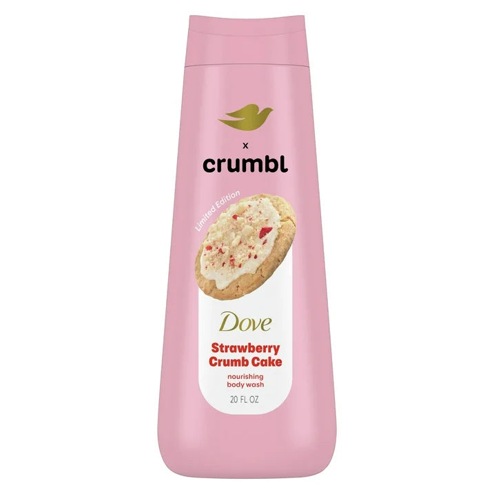 Dove Crumbl Moisturizing Liquid Body Wash Strawberry Crumb Cake, 20 oz