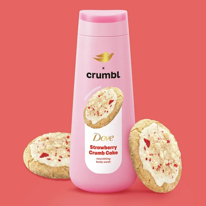 Dove Crumbl Moisturizing Liquid Body Wash Strawberry Crumb Cake, 20 oz