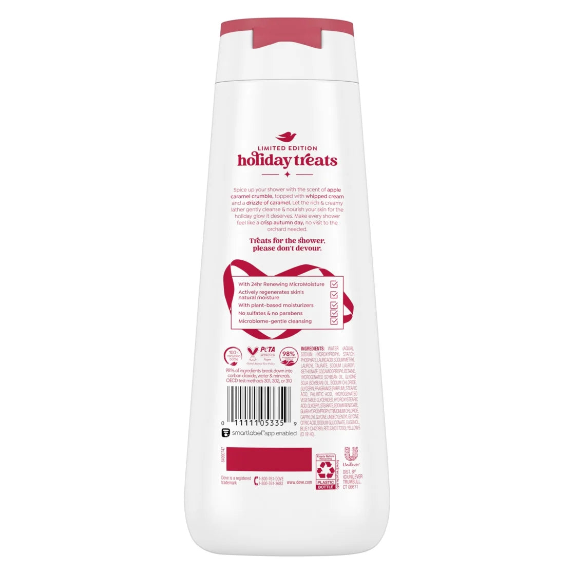 Dove Limited Edition Moisturizing Body Wash Apple Cider Caramel, 20 oz