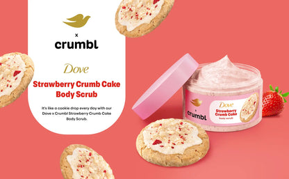 Dove Crumbl Exfoliating Body Scrub Strawberry Cookie, 15 oz