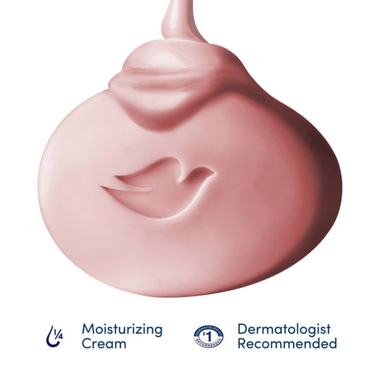 Dove Beauty Bar Women's Bath Soap Rebalancing White Peach & Rice Milk, 3.75 oz 4 Bars