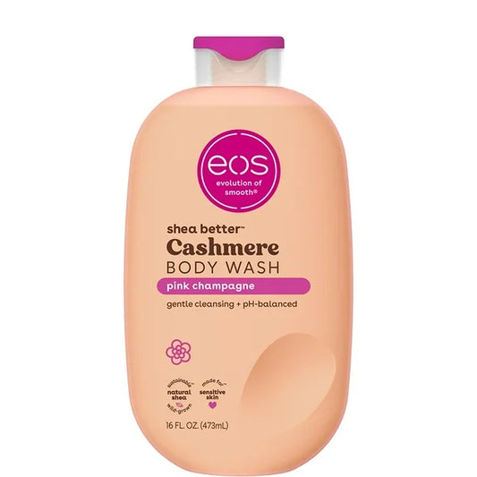 eos Shea Better Cashmere Body Wash, Pink Champagne, Creamy Gel Formula, 16 oz